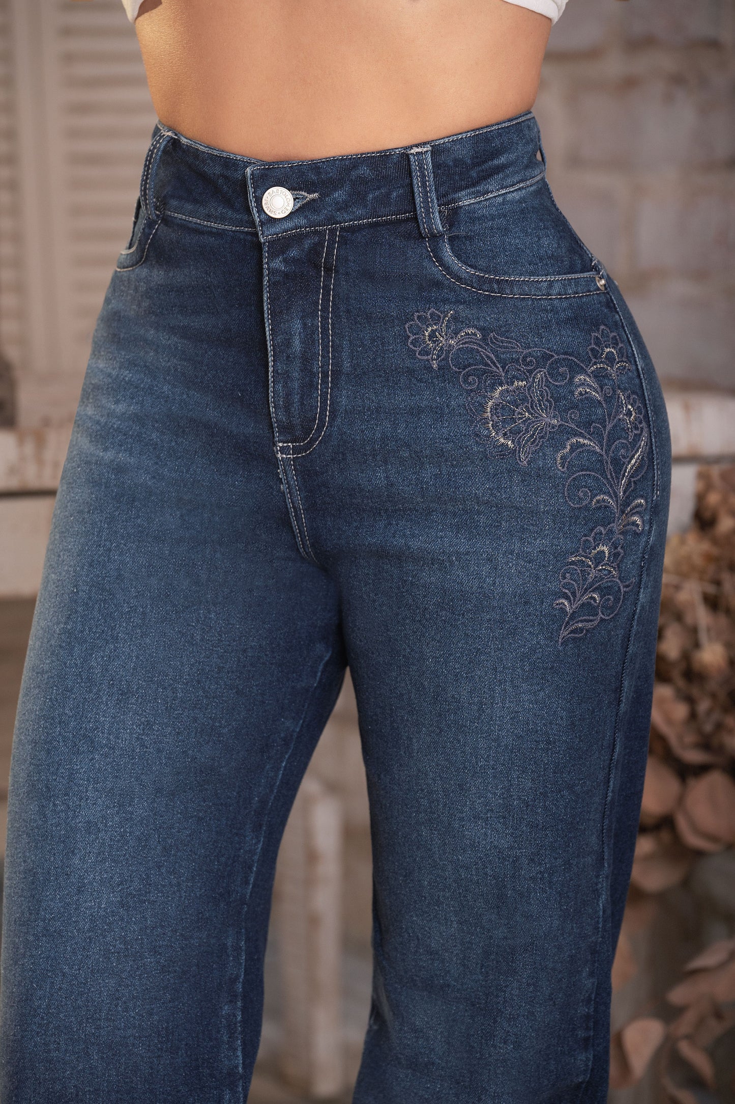 Jean Wide Leg Indigo Licrado Ref 2099