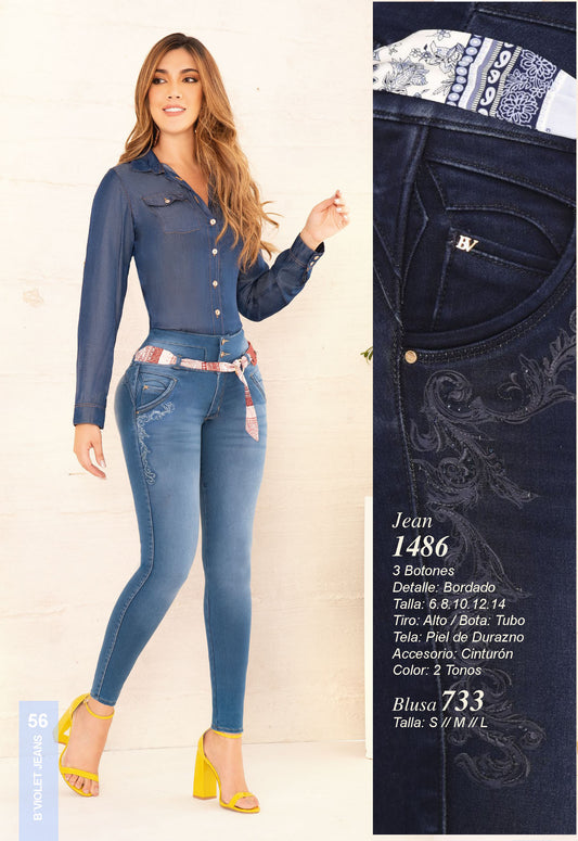 Jeans B´violet Claro  Ref 1486
